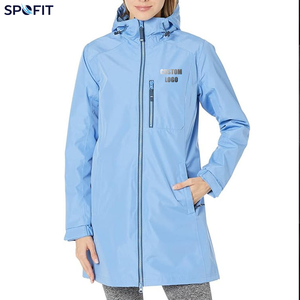 Impermeable Largo con Capucha Verde Personalizado al por Mayor, Chaqueta de Lluvia con Cremallera Completa para Uso en Exteriores, Fabricante OEM - Product Image 5