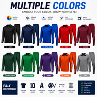 Ensemble de survêtement de football personnalisé unisexe pour adulte, haut à manches longues zippé et pantalon, tenue de sport chaude pour équipe de football 100% coton