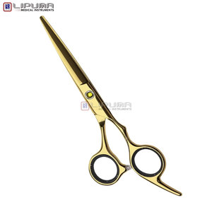 Ciseaux de coiffure durables en acier inoxydable, prise confortable, lames affûtées, vis dorée, couleur rose papier, pour salon et usage domestique - Product Image 4