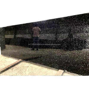 Piedra de granito de galaxia negra moderna para encimeras Acabado de superficie envejecido para villas-Disponible a granel a precios bajos - Product Image 5