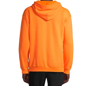Sudadera con capucha y cremallera para hombre, color naranja, estilo casual, tejido French Terry, color sólido, para otoño, color personalizado. - Product Image 3