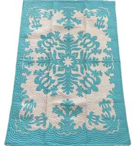 Designer Brow Color <b>Handmade</b> 100% Cotton Material Hawaiian <b>Quilts</b> Set For Home, Hotel Decoration Designer <b>Handmade</b> Bedsheets - Product Image 3