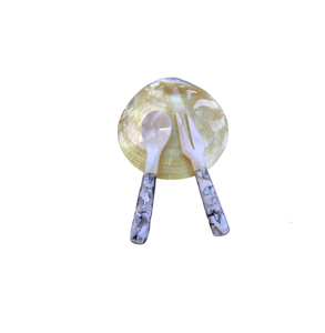 BUEN PRECIO PARA CUCHARA DE CONCHA NATURAL Y HORQUILLA DE HIELO ARTESANÍA MADRE DE PERLA CONCHAS MARINAS COLORIDAS PERSONALIZADAS - Product Image 1