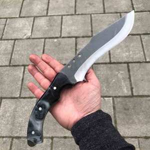 Couteau de commando à lame fixe en acier au carbone, manche à trois rivets, outil de survie en plein air - Product Image 1