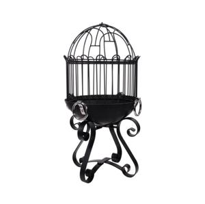 Brasero de metal negro para leña con cubierta impermeable redonda para exteriores, ideal para jugar al póker. - Product Image 3