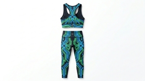 Nuevo Conjunto de Yoga para Mujer, Tallas Grandes, Transpirable, de Alta Calidad, 2 Piezas, Poliéster, Sin Costuras, Servicio OEM Personalizado - Product Image 3