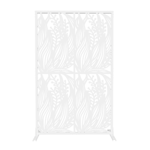 Free Standing W3.8Ft X H6Ft Metal Indoor/Outdoor Decorative <b>Privacy</b> Screen for Patio <b>Balcony</b> Indoor Dividers - Product Image 2