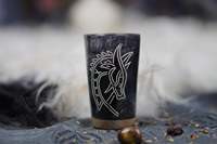 Tasse en corne de buffle de style américain faite à la main |   Mug à boire naturel pour bière/vin/méad |   Cadeau d'entreprise écologique et étanche