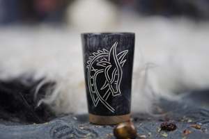 Handmade American Style Buffalo Horn Cup | Natural Drinking Mug for Beer/Wine/Mead | Eco-Friendly Leak Proof Business Gift - Product Image 2