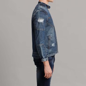Veste en jean décontractée personnalisée, vente en gros d'usine, veste de pluie pour hommes grandes tailles style camionneur, 100% coton, à capuche, streetwear pour garçons - Product Image 1