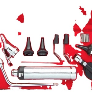 Mini otoscopio veterinario oftalmoscopio Combo Set LED diagnóstico Ent examen con Material de acero fuente de energía eléctrica - Product Image 2