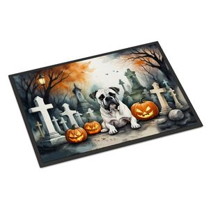 Spooky Halloween Boxer <b>Doormat</b> Non-Slip <b>Washable</b> Low Pile 24H X 36W Indoor and Outdoor Entryway Rug for Front Door - Product Image 1