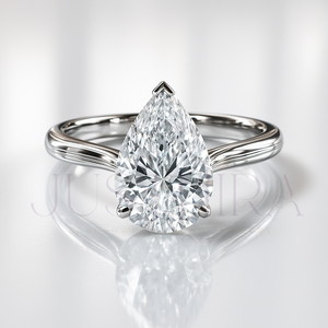 Premium VVS Pear Cut Moissanite Diamond Prong Solitaire <b>Ring</b> for Women Silver Gold Rose Gold Plating Options Free Shipping - Product Image 3