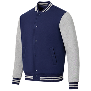 Wholesale Varsity Jacket Custom Logo Letterman Jacket Wool Blend Leather Sleeves Durable Stylish Outerwear - Product Image 3