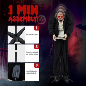 Decorazioni di Halloween a grandezza naturale da 1,5 m: Servitore Maschio in Piedi - Product Image 4