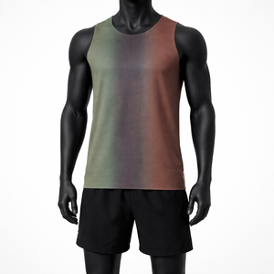 Conjunto de Camiseta Deportiva para Hombre, Transpirable, de Secado Rápido, Uniforme Deportivo para Gimnasio, Sin Mangas, Conjunto de Pantalones Cortos para Correr, Personalizado OEM - Product Image 1