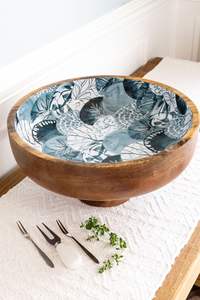 Tazón de madera de estilo herencia con diseño de moda y trabajo de esmalte para decoración de comedor cultural que ofrece un atractivo artístico atemporal - Product Image 5