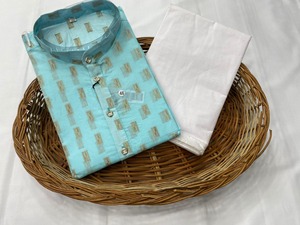 Designer <b>Mens</b> Ethnic And Traditional Cotton <b>Kurta</b> With Cotton Payjama Fully Stitched Ready To Wear Set - Product Image 2