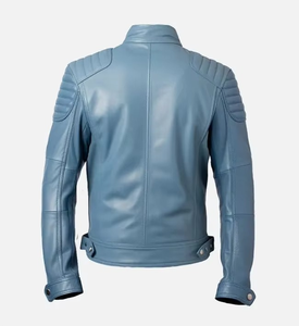 Chaqueta de Cuero Estilo Motero para Hombre, Todas las Tallas, Diseño Personalizado, con Cierre, para Invierno - Product Image 5