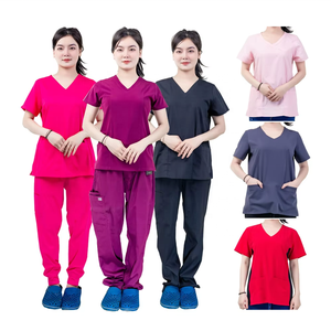 Custom Women Men Stylish Shirt Top Cargo <b>Scrub</b> Pant Short Sleeve Shirt Medical Uniform <b>Scrub</b> <b>Sets</b> - Product Image 6