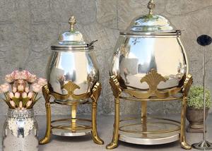 Ensemble professionnel de réchauds ronds pour buffet, chauffe-plats pour la restauration, les restaurants, les hôtels, les fêtes, les événements, au meilleur prix - Product Image 2