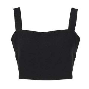Women Knitted Solid Color Halter Neck Crop Tank <b>Top</b> Casual Style Green - Product Image 4
