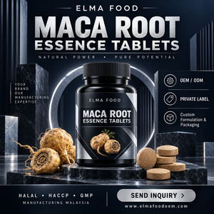 Suplemento de Extracto de Raíz de Maca Halal Elma Food, 60 Tabletas Masticables, Apoyo Energético para Hombres, Metabolismo, Circulación, GMP, HACCP - Product Image 1