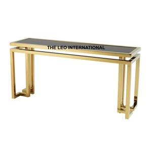 Rose Gold Plated <b>Stainless</b> <b>Steel</b> Metal Home Hotel Console <b>Table</b> For Living Room Furniture Rectangular Shape - Product Image 3