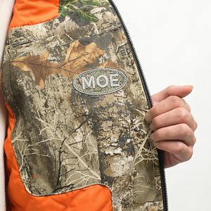 Sudadera con capucha de camuflaje para hombre, de algodón, con cremallera, diseño personalizado DTG, estampado Real Tree, para caza, con bolsillo interior. - Product Image 3