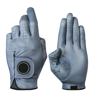Gants de golf en cuir Cabretta de qualité supérieure, antidérapants, pour homme, main gauche, légers, à doigts complets, avec sangle de poignet réglable et fermeture auto-agrippante - Product Image 4