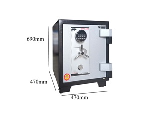Coffre-fort YUNOS YNX-61E en acier inoxydable, étanche et ignifuge – Nouveau modèle 2026 - Product Image 1