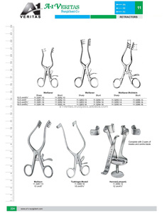 Retractor <span class=keywords><strong>Henner</strong></span> (Lempert) A-1 VERITAS de Alta Calidad, 2 Pares de Cuchillas, Cuchilla Central, Clip Hemolock Manual Reutilizable, Instrumento Quirúrgico - Product Image 6