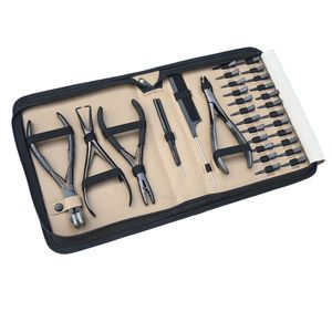 Professional Hair Extension Tool Kit Flat <b>Beads</b> Crimper Plier Tape In Plier Microbead Remover Two Hole Crimper Scissor Clips - Product Image 6