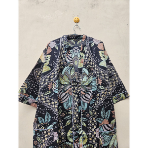 Kimono d'été élégant à fleurs pur coton indien imprimé bloc taille élastique Robe de maternité décontractée couverture de plage pour plage ODM - Product Image 5