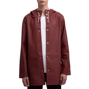 Veste imperméable longue à capuche pour homme, coupe oversize, couleur unie, fermeture à boutons, veste hardshell, vêtements d'extérieur toutes saisons - Product Image 5