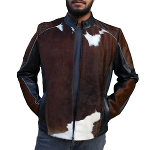 Comfortable Design Custom Crafted Stylish Outerwear Collection Apparel Premium <b>Winter</b> Hair On <b>Leather</b> <b>Jacket</b> For Men - Product Image 1