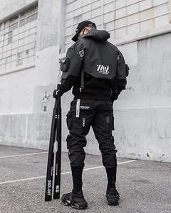 Sudadera con Capucha Corta para Hombre, Estilo Techwear, Streetwear, Táctica, Cyberpunk, con Múltiples Bolsillos, Ropa Personalizada al por Mayor - Product Image 4