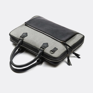 Porte-documents d'affaires en cuir véritable de luxe pour homme, marron, avec poche avant, bandoulière légère pour le travail de bureau - Product Image 6