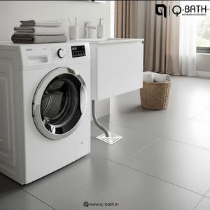 Hot Square Floor <b>Drain</b> White Ceramic <b>Bathroom</b> Water Linear Tile Insert Shower <b>Drain</b> With Full Body Material 150*150 mm - Product Image 5