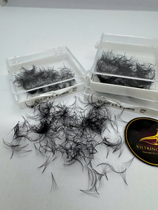 ขนตาปลอมแบบพัดสำเร็จรูป Heat Bonded  3D 4D 6D 8D 0.07 CC/DD/M/L Curl  ขนมิงค์เทียม  รับทำโลโก้ตามสั่ง - Product Image 6
