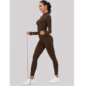 Combinaison de yoga une pièce pour femme, coupe ample, effet ventre plat, avec ouverture dorsale, pour le sport et l'entraînement - Product Image 1