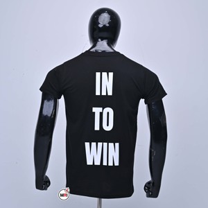 T-shirt en coton noir pour homme, best-seller, manches courtes, col rond, décontracté, imprimé avec un motif de lettres, logo sur le devant, texte multilingue avec OEM - Product Image 2