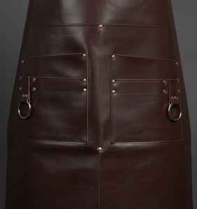 Tablier en cuir véritable en gros pour magasins de détail, vêtements de travail professionnels à marge élevée LPN-0282 - Product Image 4