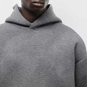 Sudadera con Capucha Oversize Unisex de Algodón Gris French Terry, Estilo Casual para Otoño, de Secado Rápido, con Estampado Puff y Lavado Ácido - Product Image 2