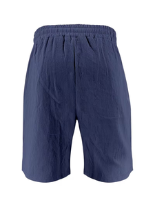 2026 Summer Vacation Men's Khaki 100% Cotton Satin Short Sleeve Shirt Long Pants Shorts Set Casual Beach Solid 2pcs Quick Dry - Product Image 5