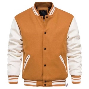 <b>Mens</b> Gray Varsity <b>Jacket</b> With <b>White</b> Sleeves Button Front Casual Baseball <b>Jacket</b> Autumn Wear Solid Color Turn-down Collar <b>Jackets</b> - Product Image 5