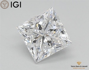 เพชรคุณภาพพรีเมียมทรงปรินเซสคัท 1.00 กะรัต ความสะอาดระดับ VVS1 สี D รับรองโดย IGI เพชร CVD ผลิตในห้องปฏิบัติการ เหมาะสำหรับการออกแบบแหวนสร้างสรรค์ - Product Image 1