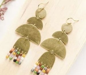 Retro Hammered Brass <b>Drops</b> Earrings Vintage Hoop For Wedding Festive Party 2026 Trending Women Ethnic Fashion Jewelry Statement - Product Image 4
