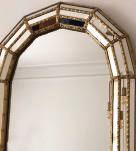 Large Vintage Venetian Full Length Brass <b>Mirror</b> - Product Image 1