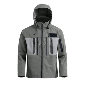 Chaqueta de Pesca Impermeable para Hombre con Capucha, Color Sólido, Cierre de Pullover, Ropa de Exterior, Color Personalizado, UPF 50, Estampada - Product Image 5